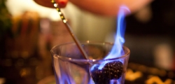 Flaming fruit yields luscious libations!